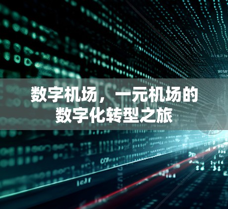 数字机场,一元机场的数字化转型之旅 数字机场,一元机场的数字化转型之旅