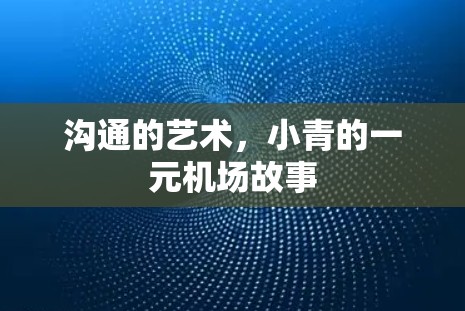 沟通的艺术,小青的一元机场故事 沟通的艺术,小青的一元机场故事