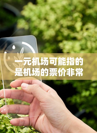 一元机场可能指的是机场的票价非常低,甚至可能有免费服务。但如果你在某个情况下无法到达机场,可能需要采取以下步骤来解决 一元机场可能指的是机场的票价非常低,甚至可能有免费服务。但如果你在某个情况下无法到达机场,可能需要采取以下步骤来解决
