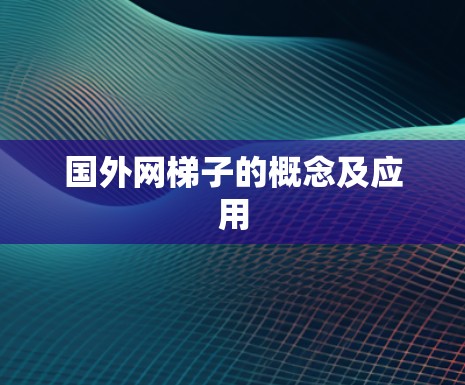 国外网梯子的概念及应用 国外网梯子的概念及应用