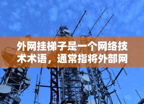 外网挂梯子是一个网络技术术语,通常指将外部网络设备或服务器通过某种方式连接到内部网络中,并用于实现外部与内部设备的通信和共享。以下是对该术语的详细解释 外网挂梯子是一个网络技术术语,通常指将外部网络设备或服务器通过某种方式连接到内部网络中,并用于实现外部与内部设备的通信和共享。以下是对该术语的详细解释