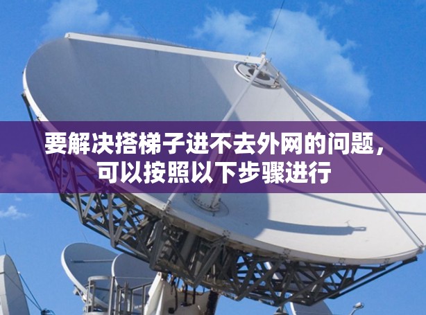 要解决搭梯子进不去外网的问题,可以按照以下步骤进行 要解决搭梯子进不去外网的问题,可以按照以下步骤进行