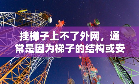挂梯子上不了外网,通常是因为梯子的结构或安装方式存在问题。以下是可能的原因和解决方案 挂梯子上不了外网,通常是因为梯子的结构或安装方式存在问题。以下是可能的原因和解决方案