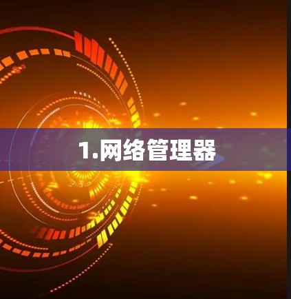 1.网络管理器 1.网络管理器