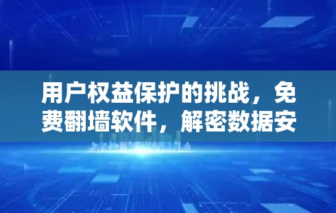 用户权益保护的挑战，免费翻墙软件，解密数据安全的陷阱